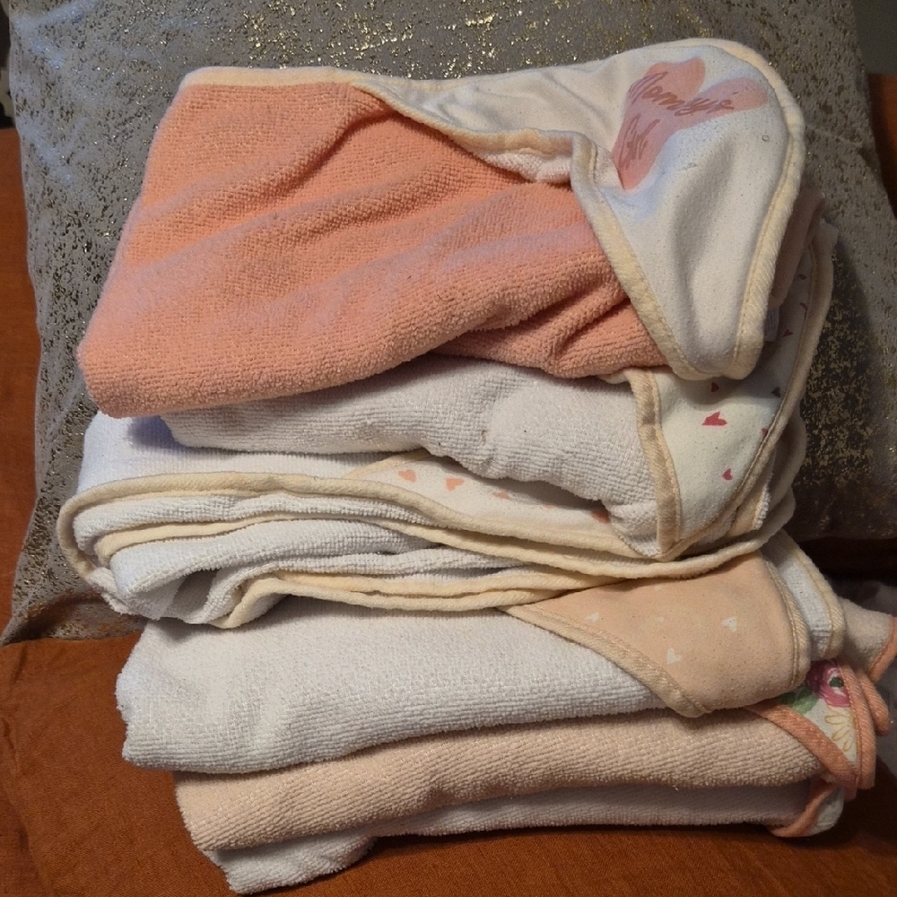 Peach and White Kids Bottoms